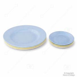 Vintage Mepal “Odense” Melamine Servies – Denemarken – Set van 6 (3 borden + 3 schotels)