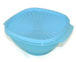 Cuenco Servalier Tupperware azul claro con tapa