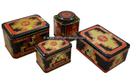 Juego de cuatro latas de café vintage por Douwe Egberts