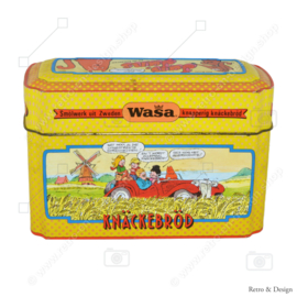 Lata de almacenamiento vintage para pan crujiente WASA con Jack, Jacky y los Juniors de Jan Kruis