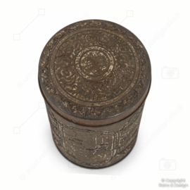Vintage Dutch Rusk Tin – Embossed Floral & Figural Design – 1920–1970