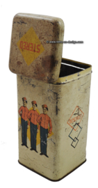 Vintage "Stereo" lata de galleta con tres piccolos
