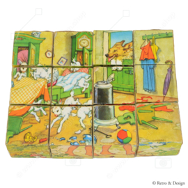 Vintage Houten Eichhorn Sprookjespuzzel: Een Betoverend Stuk Speelgoed uit het Verleden