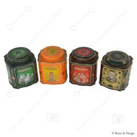 Série de quatre boîtes à thé vintage pour Pickwick Tea par Douwe Egberts