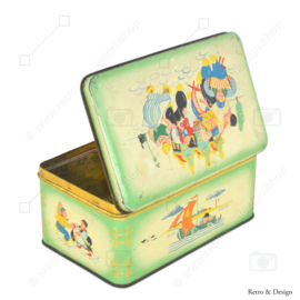 Vintage tin with traditional costume representation, made by Bekkers, Dordrecht