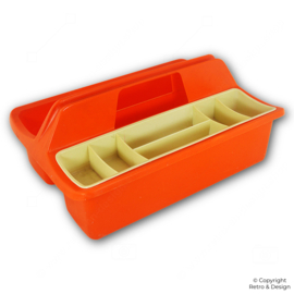 Vintage Curver Aufbewahrungsbox – Orange mit seltener Einsatzschale | Retro 70er/80er Jahre