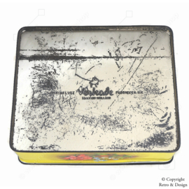 Vintage Tin with Alpine Flowers by Verkade, 1958