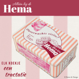 Die Nostalgie von HEMA eingefangen in dieser wunderschönen rosa Retro-Keksdose!