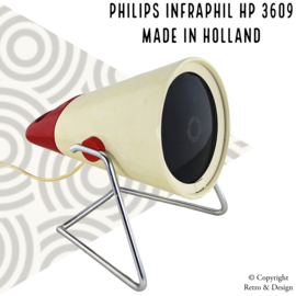 Philips Infraphil HP 3609 – Lámpara infrarroja vintage de los Países Bajos