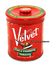 Vintage blik Velvet Pipe & Cigarette Tobacco