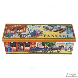 Vintage Fanfare Chocoladeblik - Nostalgische Decoratie uit de Jaren '80