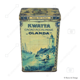 Rechthoekige blikken trommel voor 1 kg KWATTA's gealcaliniseerde cacao "OLANDA"