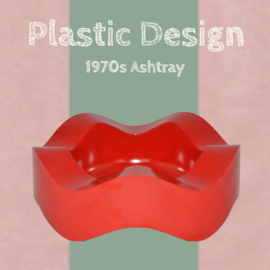 Vintage Kunststoff Melamin Aschenbecher aus den 1960er - 1970er Jahren