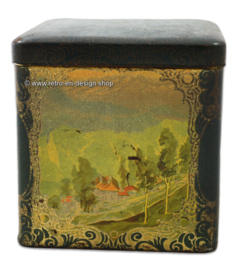 Square vintage tin or cube for Co-op tea