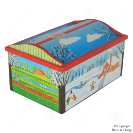 Vintage Seasons Tin by De Beukelaer: A Timeless Collectible from the 1960s–70s