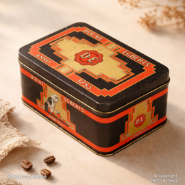 ☕ Douwe Egberts Coffee Tin – Retro / Art Deco Design – “Anno 1753”