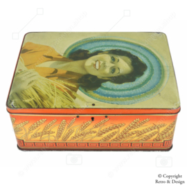 "Enchanting Lonka Storage Tin: A Vintage Symphony of Sweetness and Style"