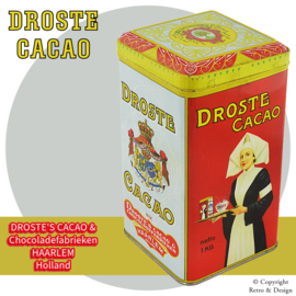 Boîte en fer vintage Droste Cacao (1 kg) – Infirmière avec effet Droste