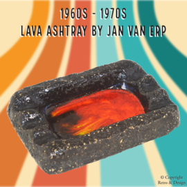 "Tijdloze Kunst: Vintage Aardewerk Lava Asbak door Jan van Erp"