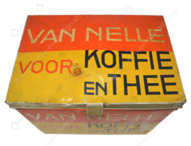 Lata grande de mostrador para café y té de la marca Van Nelle, Rotterdam de 1930