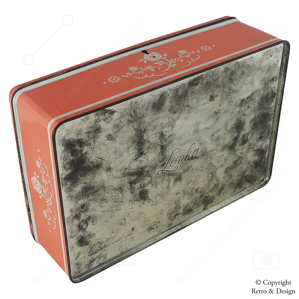 Lonka Vintage-Dose – 1960er, Frau mit roten Rosen