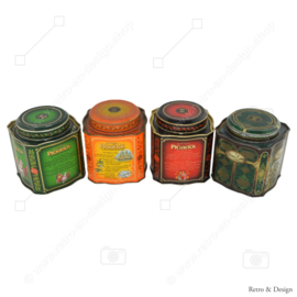 Series of four vintage tea tins for Pickwick Tea by Douwe Egberts