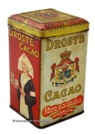 Vintage Droste cacaoblik met verpleegster, netto 1/2 KG