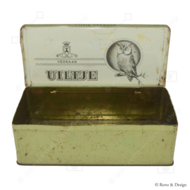 Vintage sigarenblik “Uiltje, Vooraan, La Bolsa, Kampen …”