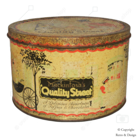 "Tijdloze Elegantie - Vintage Mackintosh's Quality Street Snoeptrommel uit de Jaren 1940-1959!"