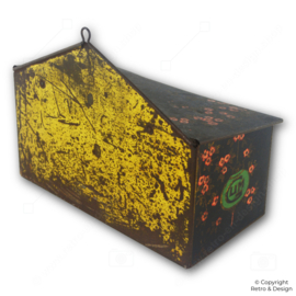 🧴 Lata Antigua de Betún Glim con Grullas – “Sé Inteligente, Usa Glim” (1920–1935)