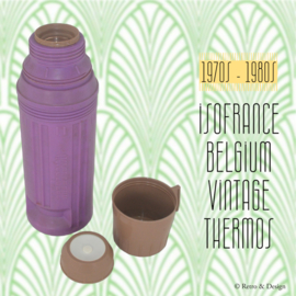 Bouteille thermos vintage d'Isofrance, Belgique des années 1970/80