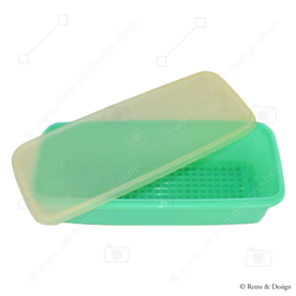 Vintage Tupperware groentendoos, brooddoos, bewaardoos in jadegroen