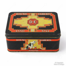 ☕ Douwe Egberts Coffee Tin – Retro / Art Deco Design – “Anno 1753”