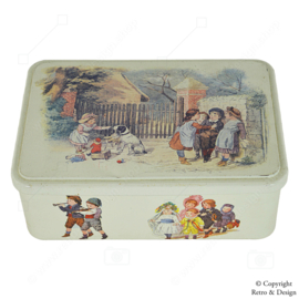 Timeless Charm! Vintage Rectangular Biscuit Tin from Massilly