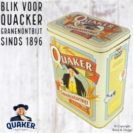 "Bring Nostalgia to Your Kitchen with this Vintage Quaker Tin from 1990!"