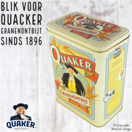 "Bringen Sie Nostalgie in Ihre Küche mit dieser Vintage Quaker-Dose aus dem Jahr 1990!"