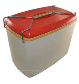 Enfriador o frigobox Vintage 60s-70s hecho por Curver en rojo / blanco