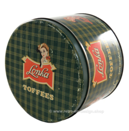 Vintage green candy tin by Lonka