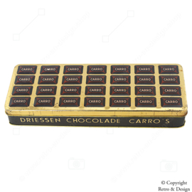 Boîte rectangulaire avec couvercle en relief pour les chocolats Carro de Driessen