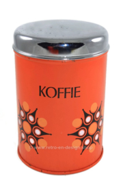 Vintage orange Brabantia Kaffeedose mit Sternmuster