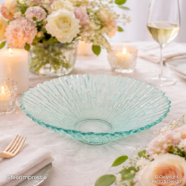 Vintage glazen schaaltje – Pavel Panek stijl – Sklo Union Libochovice – ca. Ø19 cm