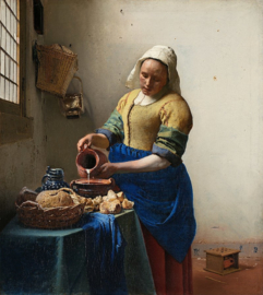 Blechdose "Dienstmagd mit Milchkrug - Das Mädchen mit dem Perlenohrgehänger" von Johannes Vermeer
