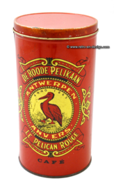 Vintage boîte á caffee De Roode Pelikaan - Le pelican Rouge