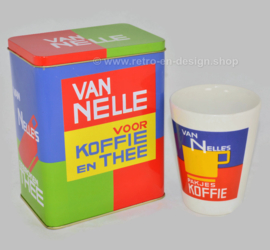 Van Nelle Kaffee- und Teedose mit passender konischer Tonschale