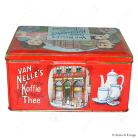 "Breng Nostalgie tot Leven: Vintage Van Nelle's Stoom Koffiebranderij en Theehandel Blikken Trommel"