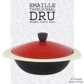 Cacerola Vintage de Esmalte DRU de los Años 60 - Diseño Atemporal por Wim Gilles