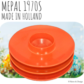 Hueveras vintage redondas de plástico Mepal, hechas en Holanda