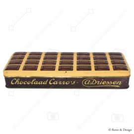 Langwerpige blikken doos voor Chocolaad Carro's van A. DRIESSEN