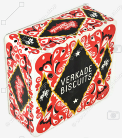 Rectangular vintage tin for mixed biscuits by Verkade