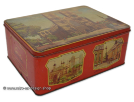 Vintage Jamesons chocolate tin with an image of Westminster Abbey